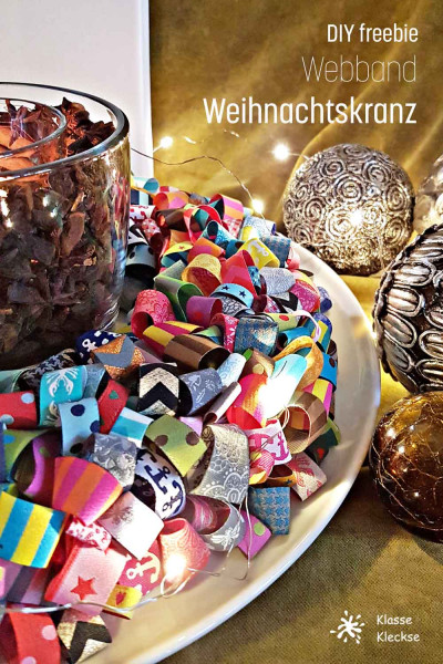 DIY Freebie Webband Adventskranz