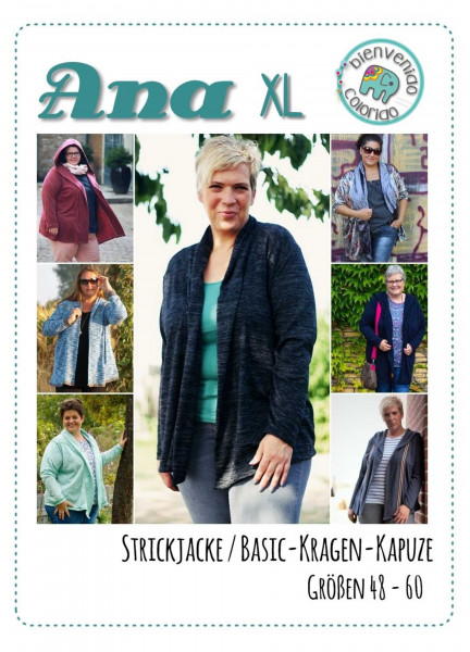 Plus-Size-Schnittmuster Strickjacke Ana