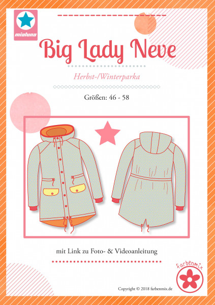 Papierschnittmuster Big Lady Neve Herbst-/Winterparka