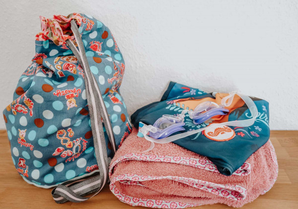 Schnittmuster Matchbeutel für Schwimmsachen