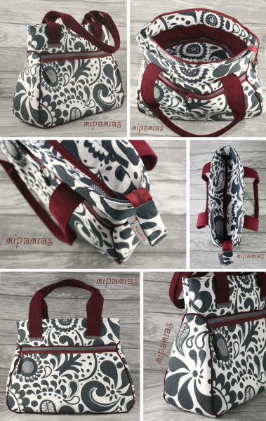 Schnittmuster Henkeltasche mit edler Paspel in kurvigem Design