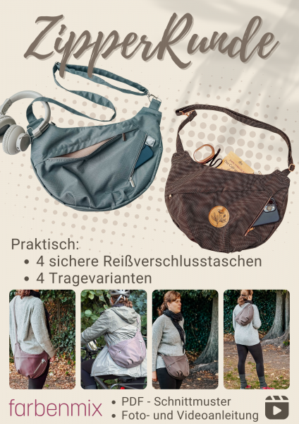 ZipperRunde, Adventskalendertasche2024, Ebook Farbenmix
