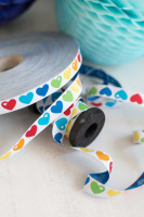 Webband Herzen Regenbogenfarben byGraziela