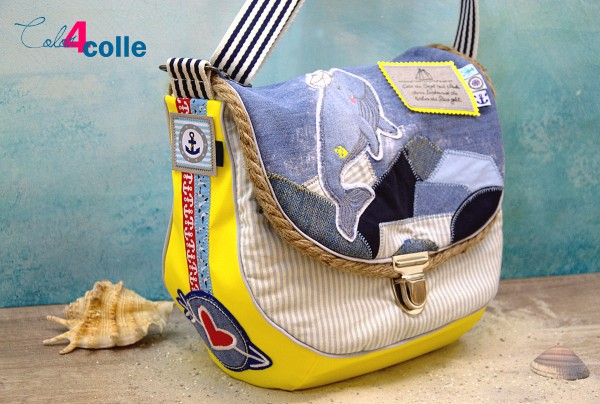 Nähanleitung Umhängetasche für Damen - Strandläufer Farbenmix Adventskalendertasche 2017