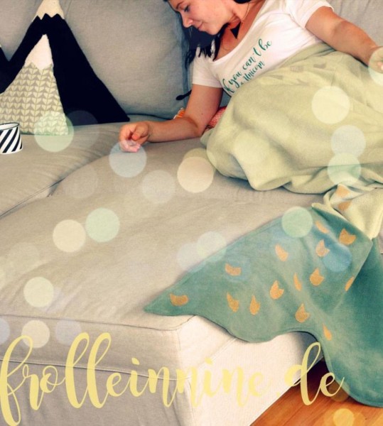 Meerjungfrau Flossen Sofadecke nähen