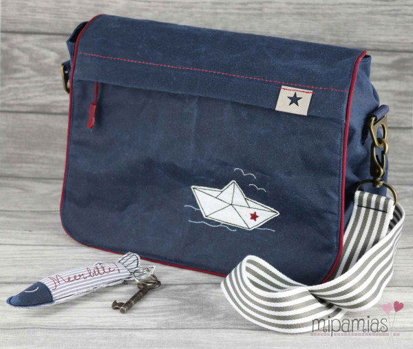 CityStyle sportliche Umhängetasche nähen, PDF-Schnittmuster mit ausführlicher Nähanleitung zum Downloaden