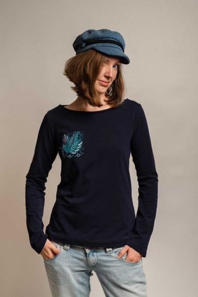 Schnittmuster Damen-Langarmshirt im Breton-Stil von Pedilu Gr. 32-46