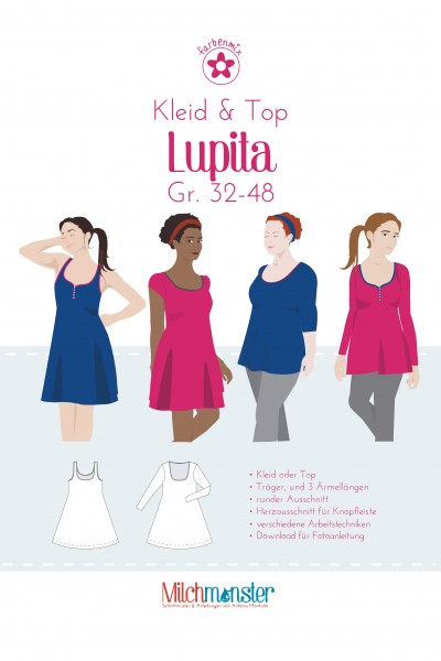 Milchmonster Schnittmuster Damenkleid Lupita