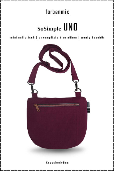Schnittmuster SoSimple CrossbodyBag UNO, Ebook Nähanleitung