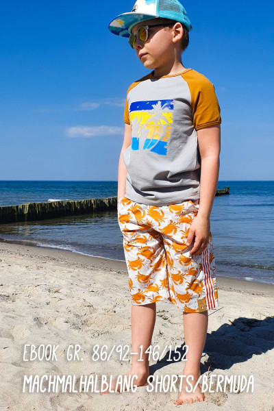 Download Ebook Schnittmuster Kinder-Shorts Bermuda Sommerhose "machmalhalblang"