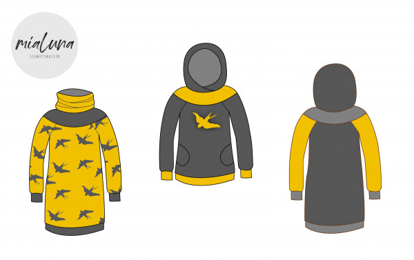 Big Lady Tasja, Hoodie und Kleid, Schnittmuster