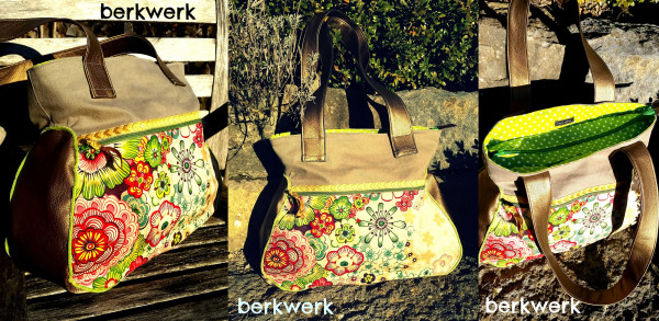 Schnittmuster Henkeltasche mit edler Paspel in kurvigem Design