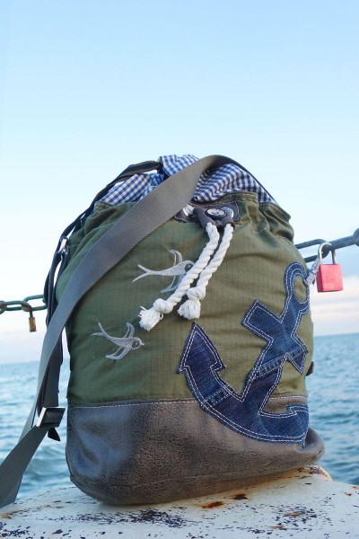 Schnittmuster Seesack "PacksEin" Tasche von farbenmix mit großer Ankerapplikation