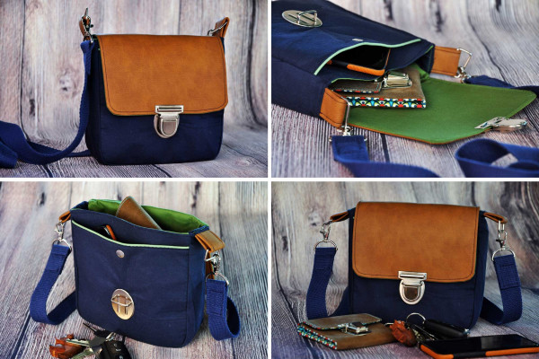 Crossbody Bag "Käthe", Kleine Umhängetasche, Ebook PDF-Schnittmuster