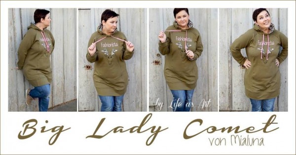 Big Lady Comet, Plus-Size-Hoodie, Schnittmuster