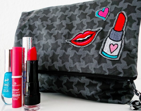 Kosmetiktasche aus Wachstuch nähen, gratis Schnittmuster zum Downloaden