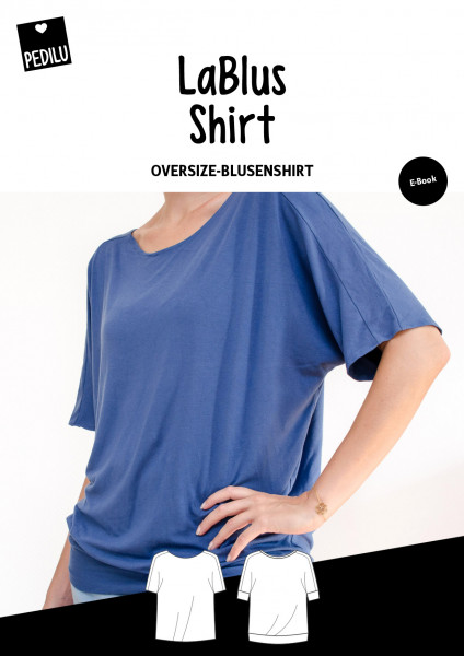 pedilu LaBlus Fledermausärmel Oversize Blusenshirt