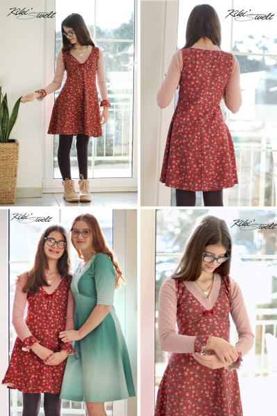 Camila, Damenkleid mit V-Ausschnitt