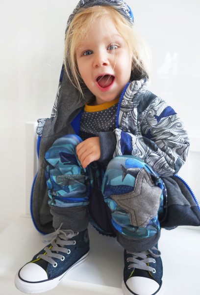 HUGO, Sweatjacke, Schnittmuster