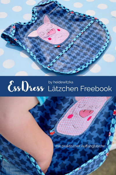 Lätzchen mit Auffangtasche nähen - Schnittmuster EssDress von heidewitzka