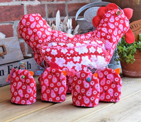 Nähanleitung Eierwärmer "Henne und Küken" zum selber nähen