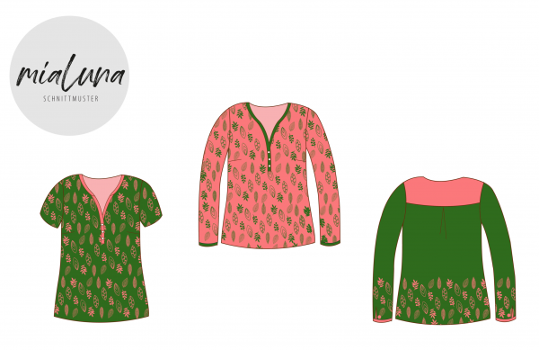 Lady Cassidy, Damentunika aus Webware, Schnittmuster