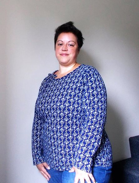 miaLuna PlusSize Damenshirt "Big lady Rose"