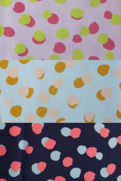 Baumwollstoff Popeline Punkte Tupfen Rosa Mint Dunkelblau