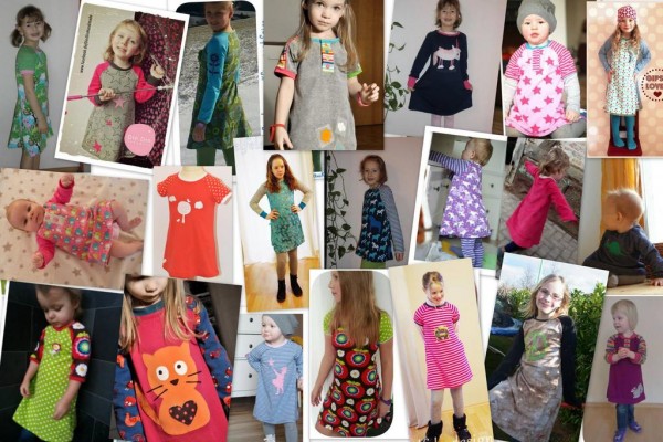 Raglankleid, Klimperklein, Schnittmuster