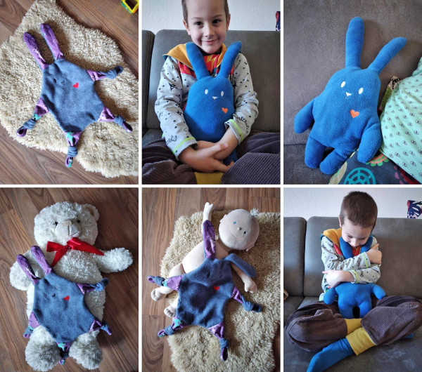 HerzHasi, 3 in 1 Ebook, Schmusetuch, Greifling, Stofftier