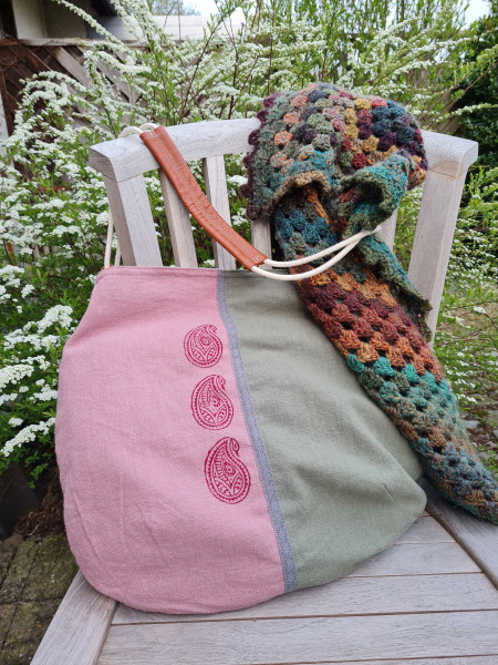 Nähanleitung Beuteltasche zum Wenden mit Schnittmuster zum Ausdrucken