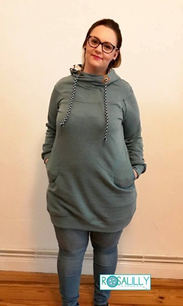 Unifarbener Hoodie selbstgenäht