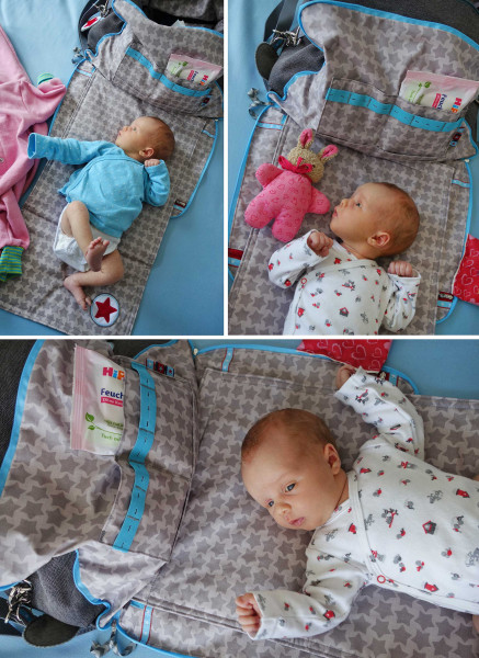 Nähanleitung Wickeltasche "AllesKönner" mit integrierter Wickelunterlage von farbenmix