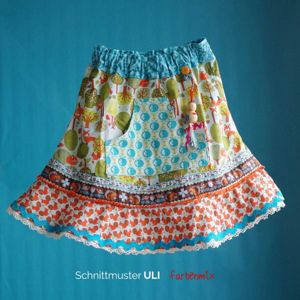 Kinderrock mit Tasche nähen