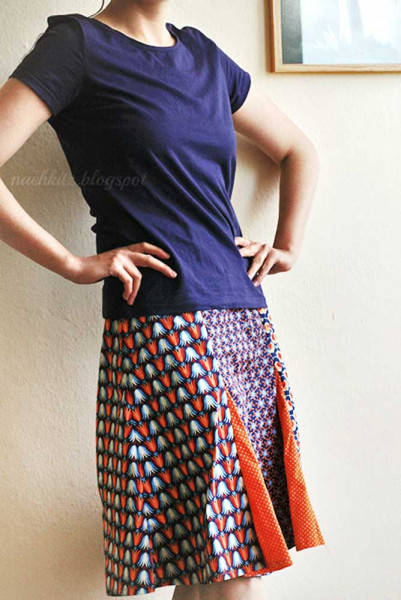 Damenrock nähen - Bahnenrock "Langeneß" in Glockenform