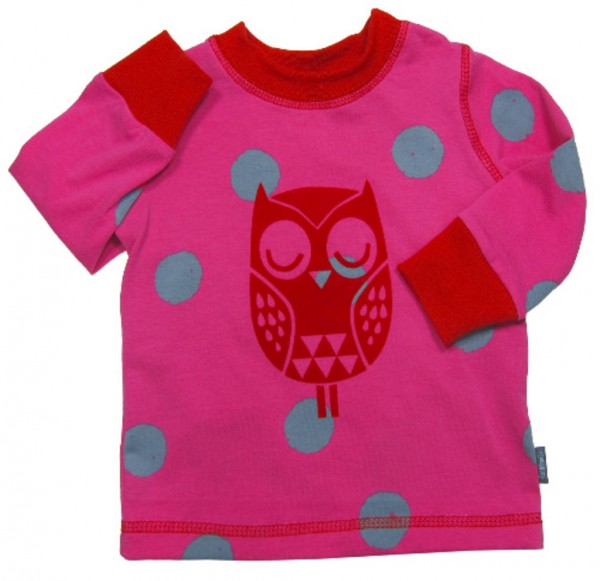 Inkdots-Jersey, pink-grau, 1m-Stück (Restmenge)