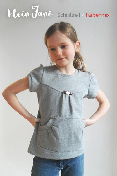 Kindershirt mit kurzen Ärmeln nähen - Schittmuster "KleinFanö" von Schnittreif