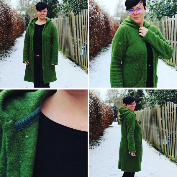 Damen Cardigan Schnittmuster für Fleece oder Walkstoffe