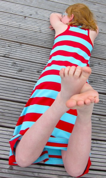 Sommerkleid für Kinder aus Jersey