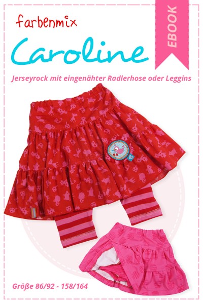 Ebook Jerseyrock Schnittmuster Caroline mit Nähanleitung
