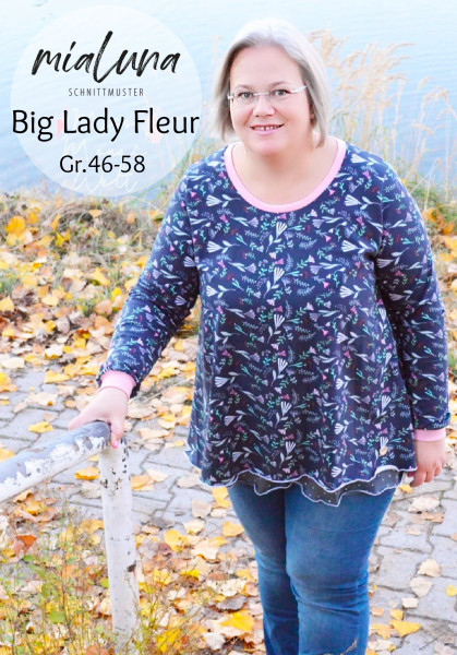 Big Lady Fleur, Plus-Size-Damenshirt, Schnittmuster Big Lady Fleur, Plus-Size-Damenshirt, Schnittmuster