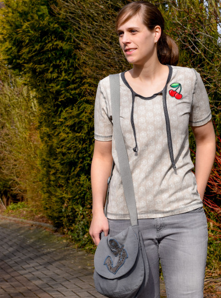 Kurzarm-Damenshirt Schnittmuster Antonella von Farbenmix