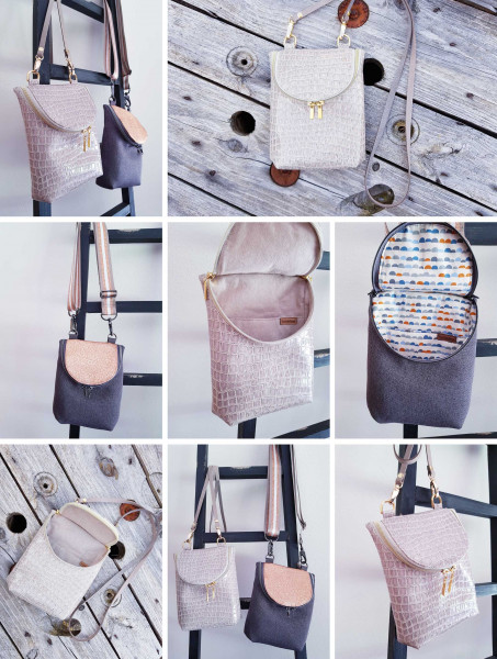 PDF Schnittmuster Umhängetasche Crossbodybag Lise von Puschenhexe