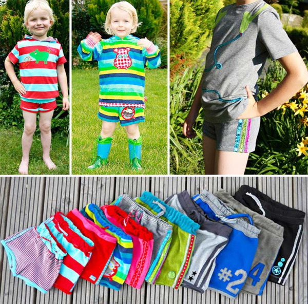 PDF-Schnittmuster Sweatpants, Sweathose, Sweatshorts für Kinder nähen