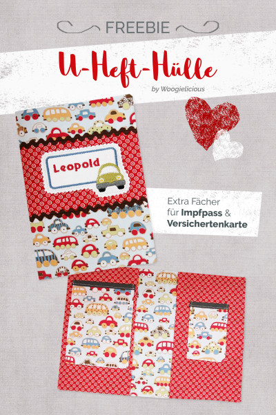 Freebie Nähanleitung U-Heft-Hülle selber nähen
