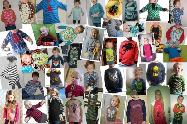 Raglanshirt, Klimperklein, Schnittmuster