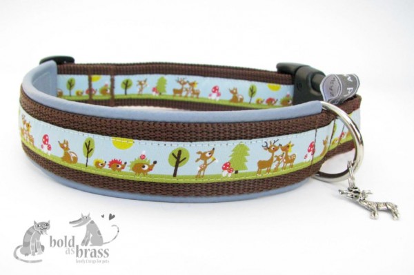 Halsband nähen - gepolstert und mit Webband verziert