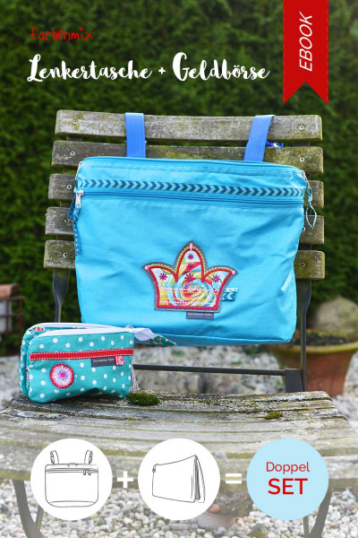 PDF Schnittmuster-Set Lenkertasche mit Geldbörse