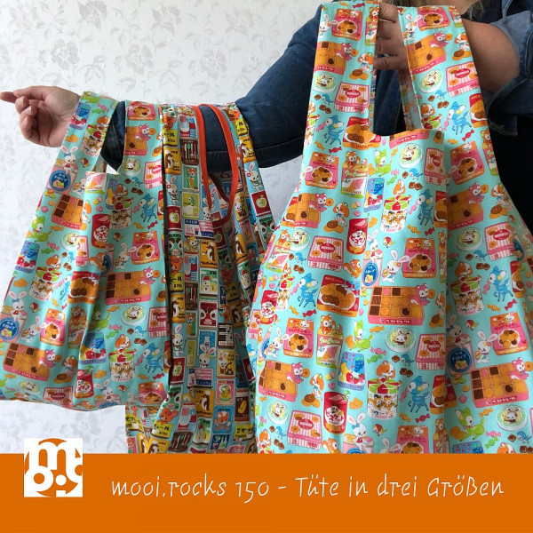 Einkaufsbeutel für die Handtasche nähen in 2 Größen