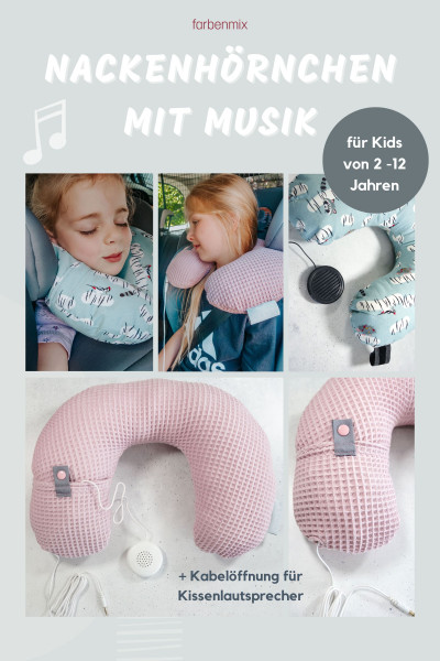 Nackenhörnchen Schnittmuster mit integrierter Tasche und Kabelöffnung